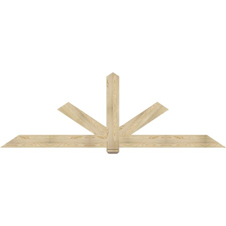Ekena Millwork Kennewick Rough Sawn Timber Gable Bracket, Douglas Fir, 108"W x 36"H x 2"D x 6"F, 8/12 Pitch GBW108X36X0206KEN00RDF